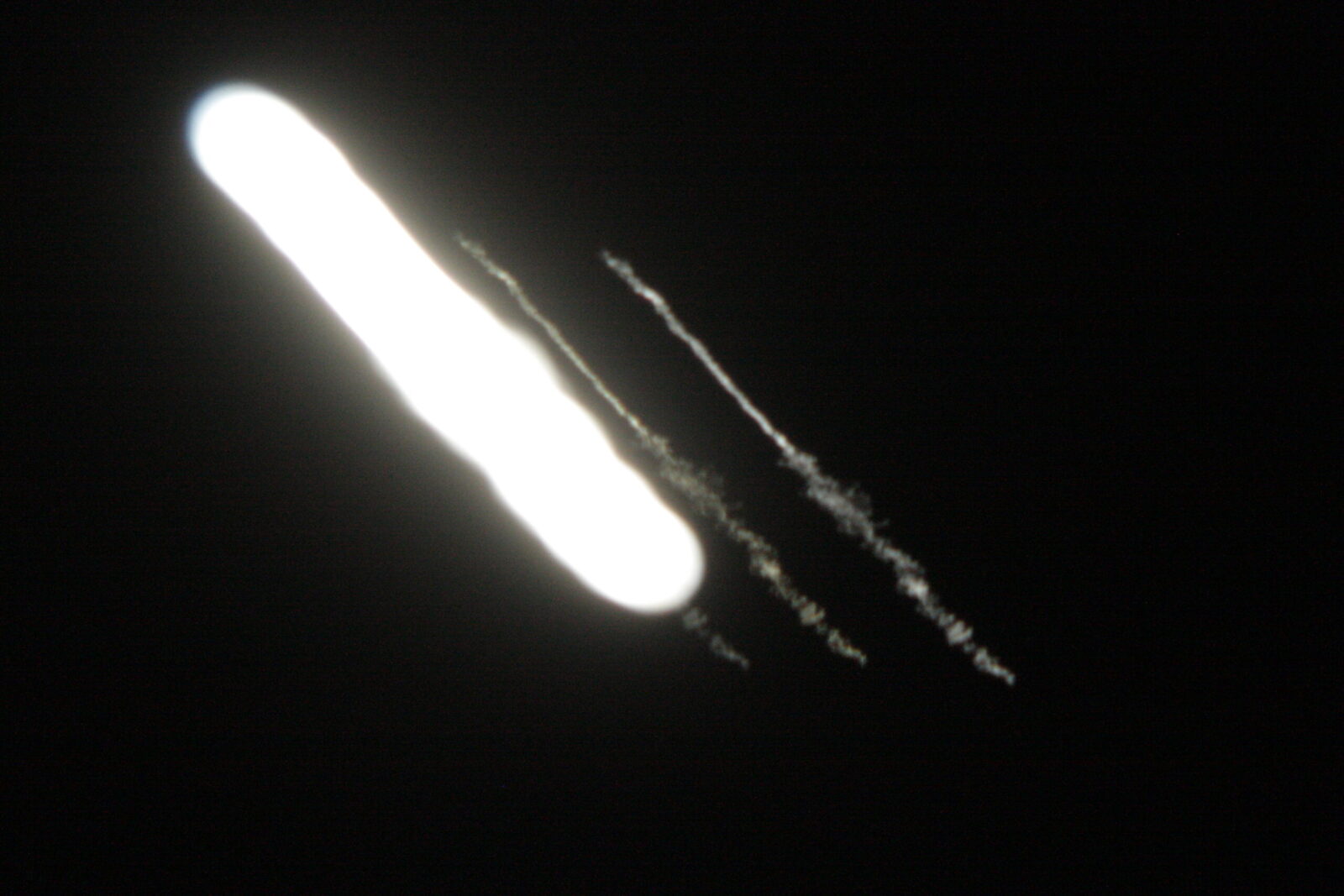 Jupiter with star trails